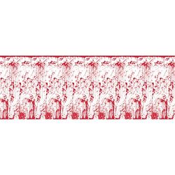 Beistle 710 Party Supplies Bloody Wall Backdrop, Plastic, Red/White