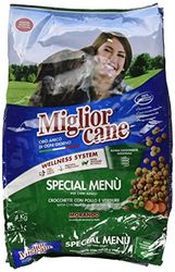 Migliorcane Pellets droogvoer voor honden (droog hondenvoer, 100% Made in Italy, hoofdingrediënt: gemengd, droogvoer voor honden, portiegrootte: 4 kg)