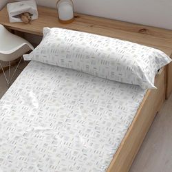 BELUM | Bajera Italo 100% algodón, Bajera Estampada 100% algodón Peinado 175 Hilos (Cama de 90)
