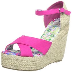 Colors of California HC.JWEDGE012 Damessandalen, Roze Fuxia Fux, 41 EU