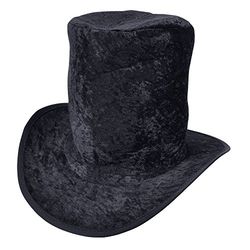 Bristol Novelty- Chapeau Haut-de-Forme en Velours Noir, BH339, Taille Unique Halloween