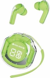 Clear Beat Bezprzewodowe słuchawki douszne Bluetooth 5.3, przezroczysta konstrukcja, krystalicznie czysty dźwięk, wodoszczelność IPX4, etui do ładowania smartfona, wbudowany mikrofon, czas pracy 2-3