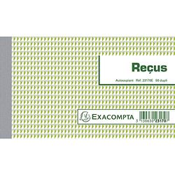 Exacompta - Ref. 23170E - 1 Manifold RECEIPT - 50 genummerde carbonloze vellen in 2 exemplaren (1 origineel + 1 exemplaar) - formaat 105 x 180 mm - FSC gecertificeerd - made in France