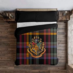 BELUM | Harry Potter dekbedovertrek, dekbedovertrek van 100% katoen met knopen, klassiek Zweinstein-model voor bedden van 80 cm (140 x 200 cm)