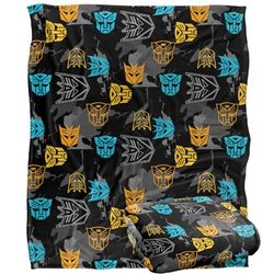 Transformers Blanket, 152 x 127 cm AB Decepticon Pattern Silky Touch Super Soft Throw Blanket