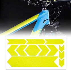 4R Quattroerre.it 16758 Rhino MTB Bike Frame Protection Sticker, Fluo Yellow, 35 x 17.5 cm