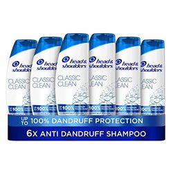 Head & Shoulders Classic Clean Dandruff Shampoo, Pack of 6 ( 6 x 250 ml), Clinically Proven Deep Clean, UK 1 Shampoo
