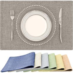 Avilia Sets de Table américains en Tissu Absorbant et résistant, 45 x 32 cm, idéal pour protéger la Table de la Chaleur ou des Chocs et Facile à Nettoyer, idéal pour Le Petit-déjeuner, Le déjeuner ou