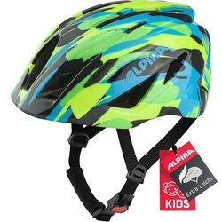 ALPINA Unisex - Bambini, PICO casco da ciclismo, neon-green blue gloss, 50-55 cm