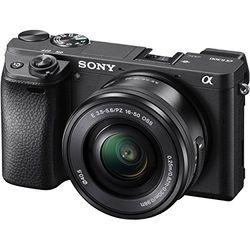 Sony Alpha 6300 E-Mount systemkamera (24 megapixlar, 7,5 cm (3 tum) skärm, XGA OLED-sökare, L-kit 16–50 mm objektiv) svart