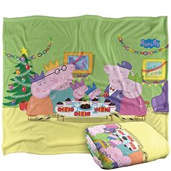 Peppa Pig Blanket, 152 x 127 cm Christmas Dinner Silky Touch Super Soft Throw Blanket, 50" x 60"