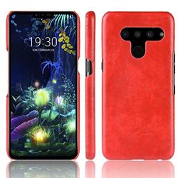 Xyamzhnn Caja Protectora de la Caja del teléfono a Prueba de Golpes HNZZ Litchi Textura PC + PU for LG V50 Thinq 5G (Color : Red)