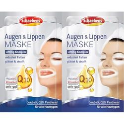 La maschera per occhi e labbra di Schaeben riduce le rughe, leviga e rinforza con olio di jojoba, Q10 e pantenolo per tutti i tipi di pelle (Confezione da 2)
