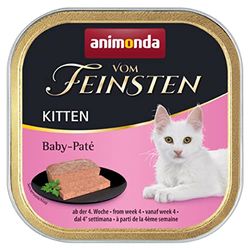 vom Feinsten Kitten Katzenfutter nass Baby-Paté (32 x 100 g), Kitten Katzenfutter nass ohne Getreide und Zucker von animonda, mit frischen fleischlichen Zutaten