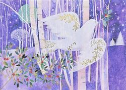 Watercolor Dove Deluxe Boxed Holiday Cards (20 Cards, 21 self-Sealing envelopes)