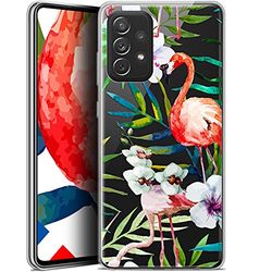 Caseink fodral för Samsung Galaxy A72 4G/5G (6.7) [gel HD-mönster tryckt i Frankrike akvarellkollektion tropisk flamingo design - mjuk - ultratunn]