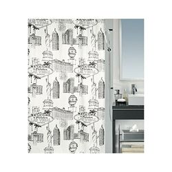 Spirella Rideau de Douche Polyester Vegas 120x200cm Noir