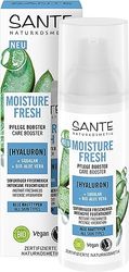 Sante Cosmetici naturali Moisture Fresh Booster con acido ialuronico, squalano e aloe vera biologica, cura nutriente del viso, per una cura intensiva e una pelle liscia, 50 ml