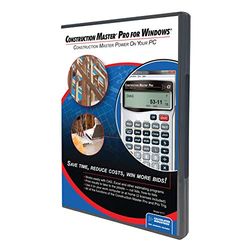 Calculated Industries 4111 Construction Master Pro Software (CD) per Windows | Calcola la matematica di costruzione sul PC | Stime e layout come pratico programma pop-up