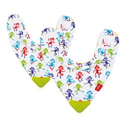 Nuby – haklapp med bitshörn 2 stycken – 3 m +, grön