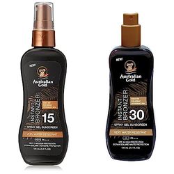Australian Gold Instant Bronzer Spray Gel Spf15 & Spf30 100Ml