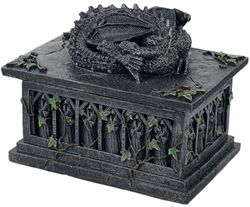 Nemesis Now NOW102 Dragon Tarot Box czarny, żywica, 18 cm