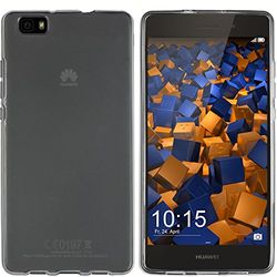 mumbi Capa compatível com Huawei P8 Lite (2015) capa de telemóvel, preto transparente