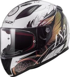 Full Face Motorbike Crash Rider Biker Sports Motorcycle Helmet LS2 - FF353 RAPID - BOHO - White Black Pink - L