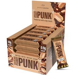 The Big Little Bar - High Protein Bar, Low Sugar, High Fibre, GMO Free - Chocolate Peanut Punk Flavour - 20 Pack - Protein Works