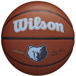 Wilson Basketbal, Team Alliance Model, MEMPHIS GRIZZLIES, Binnen/buiten, Gemengd leer, Maat: 7