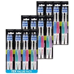 REACH Spazzolino da denti dal design avanzato, setole rigide per luoghi difficili, spazzolino da denti per adulti, 2 pezzi (confezione da 12) per un totale di 24 spazzolini da denti, i colori possono