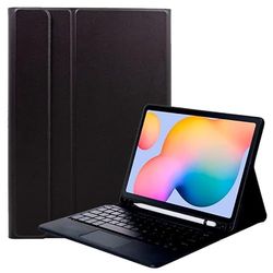 Cool fodral till Samsung Galaxy Tab S6 Lite (P610/P615) PU-läder Bluetooth-tangentbord 10,4 tum