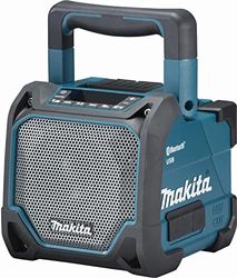 Makita DMR202 Altifalante portátil preto, azul, colunas portáteis (3,6 cm, 3,6 cm, 10,2 cm, sem fios, USB Tipo A, preto, azul)