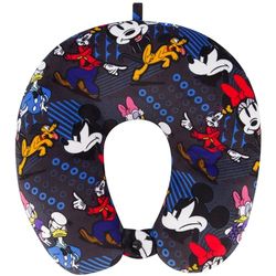 Ful Disney Mickey Mouse and Friends - Almohada de Viaje para el Cuello, Almohada de Minnie Mouse para avión, Coche y Oficina, cómoda y Transpirable, Color Negro