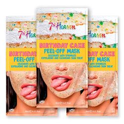 7th Heaven Birthday Cake Peel Off Face Mask, Exfoliating Face Mask Skincare Set - Genuine 7th Heaven Face Masks Skincare
