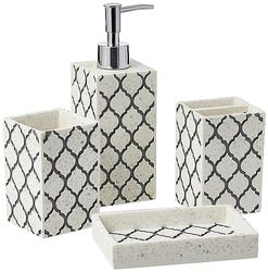 Sweet Home Collection Badkamer Accessoires Unieke Collecties Moderne Klassieke Hedendaagse Decoratieve Mooie Ontwerpen Bad Douche Tub Decor, 4 Stuk Set, Versailles