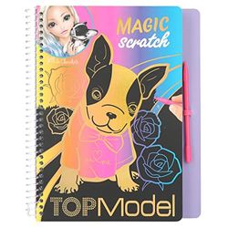 Depesche 12410 TOPModel - Magic Scratch Book met 20 pagina's krasmotieven, boekje met kleurig kleurverloop en kraspen