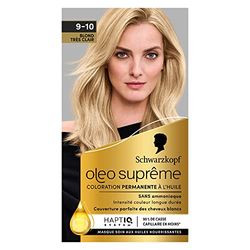 Schwarzkopf - Oleo Suprême - Coloration Permanente à l'Huile - Couleur et Eclat Longue Durée - sans Ammoniaque - Couverture Parfaite des Cheveux Blancs - HaptIQ Système - Blond Très Clair 9-10