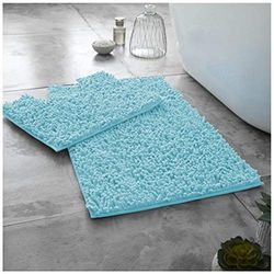 GC GAVENO CAVAILIA 2 Piece Bath Mat Non Slip, Washable Mats For Bathroom, Highly Water Absorbent Toilet Rug, Aqua-Bath Sets (678359)