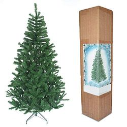 SHATCHI 4Ft/1.2Meter Bushy Green Pine Artificial Christmas Tree 230 Tips with Metal Stand Xmas Home Decorations, 4Ft/120CM