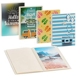 Hama Fotoalbum "Summerly" (softcover, 24 pagina's voor 24 foto's in het formaat 10 x 15 cm, duurzaam, voor archiveren met anekdotes, ter bescherming van de foto, mini-album), willekeurige motieven