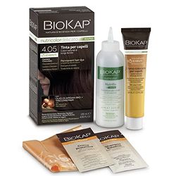 BIOKAP Rapid Permanent Hair Colour 4.05 Chocolate Chestnut Brown | Only 10 Minutes Reaction Time | Organic Argan Oil - TricoRepair Complex - Vegan | Optimal Grey Coverage | Up to 80% Natural