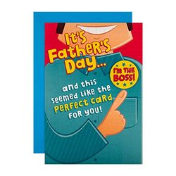 Hallmark Large Father's Day Card - Funny Design with Badge