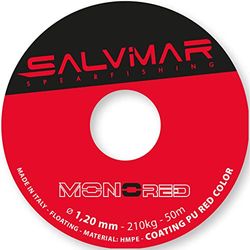 SALVIMAR MONORED, Unisex Adult Silhouette, Red, Diameter 1.8 mm x 50mt