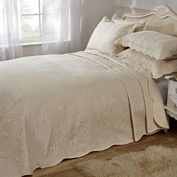 Athena Cream-SB-bedsprd Completo Copriletto Panna, Poliestere, Crema, Letto Singolo