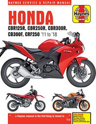 Honda CBR125/250/300R, CB300F & CRF250L/M (11 - 18) Haynes Manual (Paperback)