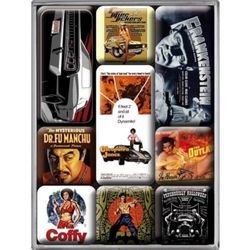 Nostalgic-Art, Set d'aimants rétro, Movie-Art Style – Idée de Cadeau pour Les Fans de cinéma, Décoration pour Le frigo, Design Vintage, 9 pièces