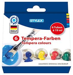 Stylex 28800 tempererat set i set, 6 rör à 19 ml, färdigställd skolfärg, även för barn, flerfärgad, one size