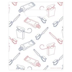 Practicon 1109662 Lot de 100 sachets pour fil dentaire Motif imprimé 20,3 x 25,4 cm