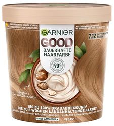 Garnier GOOD Colore permanente per capelli 7.12 Latte Macchiato Marrone - Colorazione senza ammoniaca, fino al 100% copertura grigia, 1 pz.